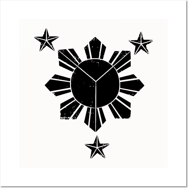 3 stars and a sun - Philippines flag Wall Art by CatheBelan